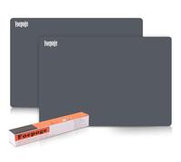 Foepoge Thick Silicone Mat for Worktop: 2Pack 2MM Thick Heat Resistant Mat | 60x40cm Double Protection from Heat&Scratch for Kitchen Worktop - Large Silicone Sheet Fits 2 Countertop Appliances/Dark Grey