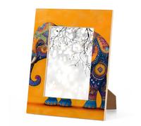 Foerrkelg Animal Bohemian Elephant Picture Frame 11x14,Elephant 11x14Photo Frame Horizontal & Vertical Display 11 by 14Wooden Picture Frame for Desktop or Wall Decoration