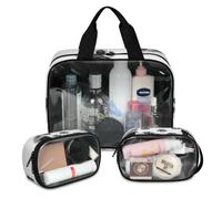 Foerrkelg Animal-dog Cosmetic Bag,3 Pcs Toiletry Bag Clear Toiletry Bag Toiletry Bag for Women Clear Cosmetic Bag Makeup Organizer Bag Fierce Puppy Footprints, Color 47, 12.2*3.74*10 in