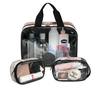 Foerrkelg Cute Little Fox Cosmetic Bag,3 Pcs Toiletry Bag Clear Toiletry Bag Toiletry Bag for Women Clear Cosmetic Bag Makeup Organizer Bag Cute Fox Critter Pattern, Color 67, 12.2*3.74*10 in