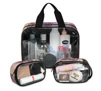 Foerrkelg Forest Unicorn Cosmetic Bag,3 Pcs Toiletry Bag Clear Toiletry Bag Toiletry Bag for Women Clear Cosmetic Bag Makeup Organizer Bag Shenma Unicorn, Color 89, 12.2*3.74*10 in