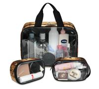 Foerrkelg The Child Who Reads Cosmetic Bag,3 Pcs Toiletry Bag Makeup Bag Travel Bag Set for Toiletries, With Handle Travel Enssential Toiletries,Set of 3 Characters, Color 41, 12.2*3.74*10 in