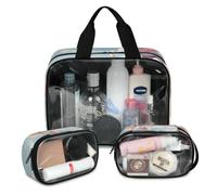 Foerrkelg Unicorn Pattern Cosmetic Bag,3 Pcs Toiletry Bag Clear Toiletry Bag Toiletry Bag for Women Clear Cosmetic Bag Makeup Organizer Bag Fantasy Cloud Unicorn, Color 15, 12.2*3.74*10 in