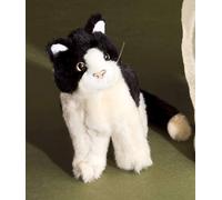 Förster Plush Toy Sitting Cat Black/White Mini 16 Cm