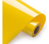 Foeska Heat Transfer Vinyl Bundle 12" x 10' Feet Rolls,HTV for and Silhouette Cameo Easy to Cut & Weed, DIY Heat Press Design for T-Shirt, Clothes, Hats and Other Textiles Yellow