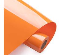 Foeska Heat Transfer Vinyl Bundle 12" x 10' Feet Rolls,HTV for Silhouette Cameo Easy to Cut & Weed, DIY Heat Press Design for T-Shirt, Clothes, Hats and Other Textiles （Orange
