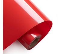 Foeska Heat Transfer Vinyl Bundle 12" x 10' Feet Rolls, HTV for Silhouette Cameo Easy to Cut & Weed, DIY Heat Press Design for T-Shirt, Clothes, Hats and Other Textiles Red