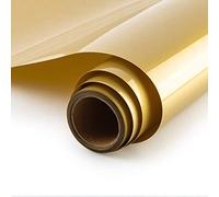 Foeska Heat Transfer Vinyl Bundle 12" x 10' Feet Rolls, HTV for Silhouette Cameo Easy to Cut & Weed, DIY Heat Press Design for T-Shirt, Clothes, Hats and Other Textiles Gold