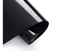 Foeska Heat Transfer Vinyl Bundle 12" x 10' Feet Rolls, HTV for Silhouette Cameo Easy to Cut & Weed, DIY Heat Press Design for T-Shirt, Clothes, Hats and Other Textiles Black