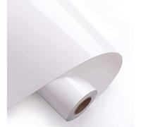 Foeska Heat Transfer Vinyl Bundle 12" x 10' Feet Rolls, HTV for Silhouette Cameo Easy to Cut & Weed, DIY Heat Press Design for T-Shirt, Clothes, Hats and Other Textiles (White)