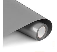 Foeska Heat Transfer Vinyl Bundle 12" x 10' Feet Rolls, HTV for Silhouette Cameo Easy to Cut & Weed, DIY Heat Press Design for T-Shirt, Clothes, Hats and Other Textiles (Silver)