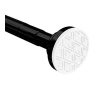 Foeska Shower Curtain Rod Extendable 47-133cm/18-52inch, Non-Slip, Never Rust, Tension Curtain Rod, No Drilling,304 Stainless Steel, Never Collapse,for Bathroom,Kitchen, Garderobe, (Black)