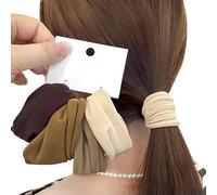 FOFAI Elastic Hair Bands for Women: 8 Pcs Wide Scrunchies Ties Soft No Damage - Multicolor Seamless Hair Bobbles Ponytail Holders Accessories for Girls