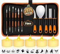 FOFAI Halloween Pumpkin Carving Kit, 31 PCS Pumpkin Carving Tools