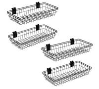 FOFARY Slatwall Baskets Large 4-Pack 24"x12"x4", Slatwall Accessories