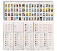Fofeadm Mini Stickers for Journaling, 1.25" x 0.78" Tarot Card Stickers, 8 Tarot Cheat Sheet Included