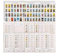 Fofeadm Mini Tarot Stickers for Journaling, 1.25" x 0.78", Based on Rider Waite Tarot Deck, Cheat Sheet Included