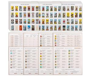 Fofeadm Mini Tarot Stickers for Journaling, 1.25" x 0.78", Based on Rider Waite Tarot Deck, Cheat Sheet Included