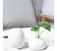 Fofetbfo Small White Ceramic Vase Set of 2 Modern Minimalism Ceramic Vase Decorative Flower Bud Vase for Living Room Table Office Home Decor