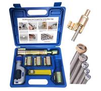 FOFLYRN 7PCS Corrugated Pipe Interface Maker, Processing Tool, Stainless Steel Flat Mouth Tool