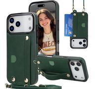Fofvccv Crossbody Wallet Case for iPhone 17 Pro Max KB Green