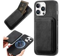 Fofvccv for Apple iPhone 16 Pro Max Wallet Case with Card Holder, Slim Vintage 2 in 1 Detachable Magnetic Wallet Case Credit Slot Phone Cover for iPhone 16 Pro Max 6.9'', CXKB Black