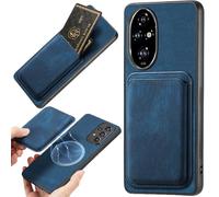 Fofvccv for Honor 200 Pro Wallet Case with Card Holder for Men Women, 2 in 1 Detachable Magnetic Back Slim Fit Vintage Case Credit Slot Phone Cover for Honor 200 Pro 5G CXKB Blue