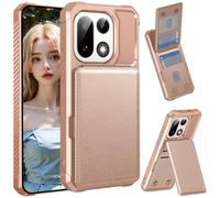 Fofvccv for OnePlus 15 Wallet Case with 4 Card Slots for Men Women, PU Leather Flip Stand Case with Magnetic Closure Shockproof Protective Cover for OnePlus 15 ZM Rose