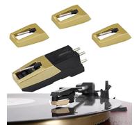 Fofvccv Ruby Record Player Needles, Upgraded Record Player Cartridge, Turntable Needles stylus Replacement for Crosley, ION, LP, Vinyl Players Phonograph, and More (3PCS Needles+Cartridge)