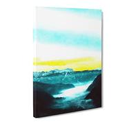 Fog Beneath The Mountain Painting Modern Canvas Wall Art Print Ready to Hang, Framed Picture for Living Room Bedroom Home Office Décor, 24x16 Inch (60x40 cm)