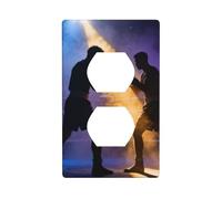 Fog Boxer Silhouette Unbreakable Polycarbonate Switch Plate-1 Gang Screwless Wall Plate for Home Office