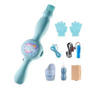 Fog Bubble Machine - 12.2 inches Bubble BlasterAdjustable Colorful Fog Machine, ABS Lighting Kids Bubbles Maker Machines | Non Slip Electric Blower Creative Handheld Boys Girls Beach Toy for Garden