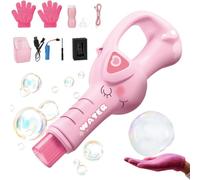 Fog Bubble Machine - Elastic Bubble Machine - Fun Science Experiments | Rechargeable Automatic Wand With Lights & Music | Electric Interactive Fog Game Toy | For Kids Party Beach Summer Outdoor