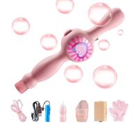Fog Bubble Machine for Kids, Rechargeable Automatic Electric Smoke Bubble Machine, Magic Smoke Bubble Maker,Elastic Bubble Fog Wand for Parties, Beaches, Summer (pink)