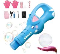 Fog Bubble Machine, Rechargeable Automatic Bubble Blower, LED Light and Music Party Toy for Kids, Sturdy Design, Entertainment Accessory with Continuous Flow, Indoor Outdoor Beach Summer Play