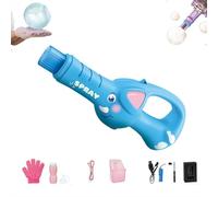 Fog Bubble Machine, Rechargeable Automatic Electric Smoke Bubble Machine, Magic Smoke Bubbles Maker, Colorful Lights & Music, Bubbles Fog Game for Parties, Beaches, Summer (C)