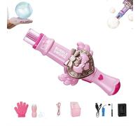 Fog Bubble Machine, Rechargeable Automatic Electric Smoke Bubble Machine, Magic Smoke Bubbles Maker, Colorful Lights & Music, Bubbles Fog Game for Parties, Beaches, Summer (A)