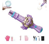 Fog Bubble Machine, Rechargeable Automatic Electric Smoke Bubble Machine, Magic Smoke Bubbles Maker, Colorful Lights & Music, Bubbles Fog Game for Parties, Beaches, Summer (B)