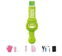 Fog Bubble Machine, Rechargeable Magic Smoke Bubble Maker with Colorful LED Lights & Music, Elastic Bubbles Fog Wand for Kids Parties Outdoor Beach Summer (F)