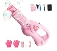 Fog Bubble Machines - 9.06x3.94x2.2in Wireless Mist Generator, Rechargeable Bubble Blower, Childrens with Colorful Lights and Sound | Celebrations Beach Fun Summer Activities Indoor Outdoor Recreati