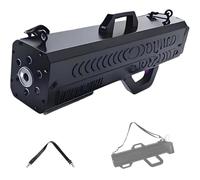 Fog Gun with Lights, Strip, 1500W Handheld Fog Machine Smoke Cannon for Parties, Halloween, DJ Events, and Stage Performances(Black)