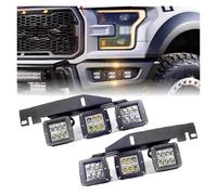 Fog Lamp 6pcs For For F150 For SVT For Raptor For Truck 2017 2018 2019 2020 Front Bumper 18W LED Fog Lights With Mounting Brackets Set Fog Lights(Spot Beam Set)