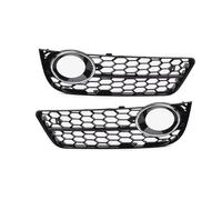 Fog Lamp Covers Compatible With For A5 2008 2009 2010 2011 2Pcs Front Bumper Fog Light Grille Honeycomb Mesh Grill OEM:8T0807681 8T0807682