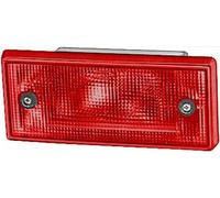 HELLA 2NE 003 734-091 Rear Fog Light - Halogen - 24/12V - Fitting - Lens Colour: Red - Plug: Blade Terminal - left/right