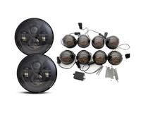 Fog Lamp For Land For Rover For Defender 90 110 Car LED Lights Kit Front Rear Signal Indicator Lamp Stop Fog Reversing Light / 7Inch Headlight Fog Lights(Full Set Style 1)