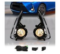 Fog Lamp For Toyota For Yaris For Vitz 2018 2019 2020 Fog Lamp Led Light Angel Eyes DRL Daytime Running Turn Signal Yellow White Chrome Trim Fog Lights(Halogen)
