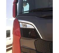 Fog Lamp Grill 3D Stainless Steel Upper Garnish Air Vents Grille 2-Piece Trims For Next Gen S/R/G 2016+ Trucks