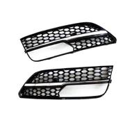 Fog Lamp Grill For A3 For Hatchback 2013-2016 2PCS Car Front Cover Honeycomb Bumper Grille Black/Silver Fog light bezel