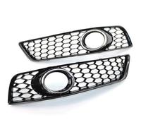 Fog Lamp Grill Light Hood For A3 For 8P 2009 2010 2011 2012 2013 2Pcs Car Fog Light Lamp Grill Cover Front Bumper Grille Mesh Honeycomb Hex 8P0807681E
