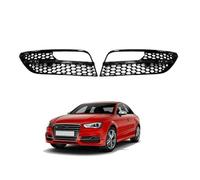 Fog Lamp Grille Cover Set for Audi A3 8V 2013-2016, Vent Grille Insert Front Bumper Replacement,Black
